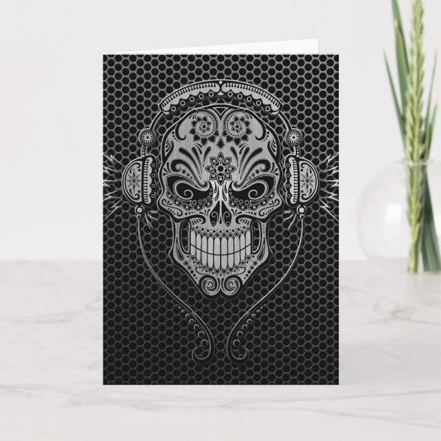 Cartão Steel Mesh DJ Sugar Skull (Frente)