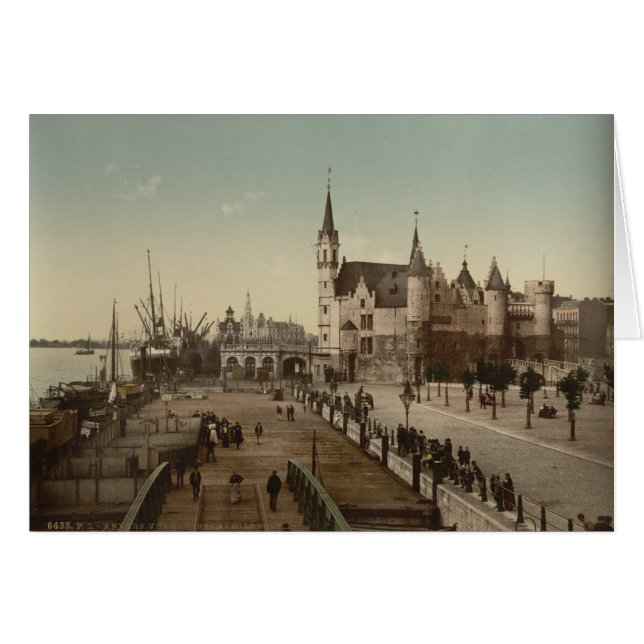 Cartão Steen, Antuérpia, Bélgica (Frente Horizontal)