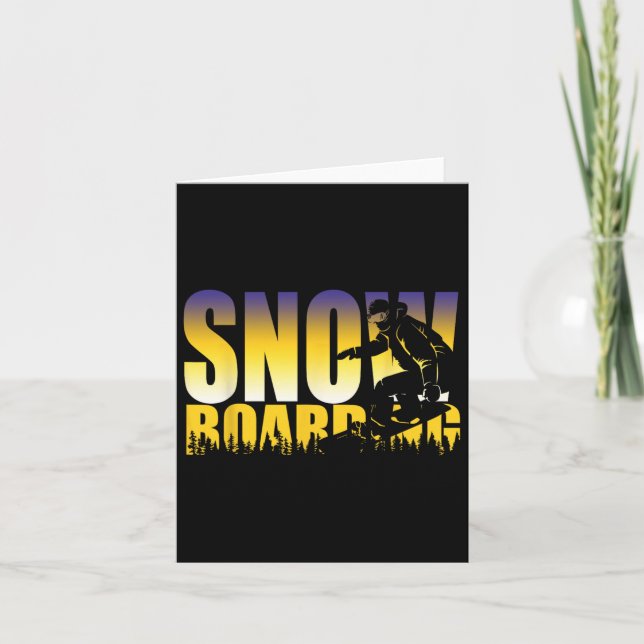 Cartão Steezy Snowboard Gnarly Gift (Frente)