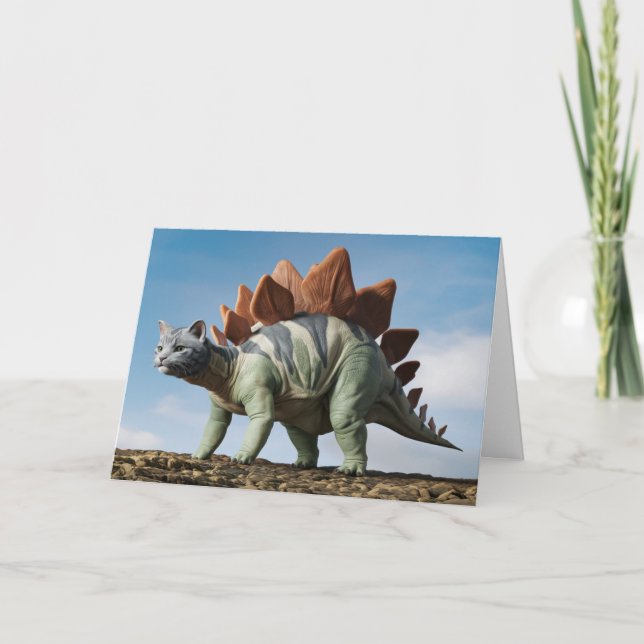 Cartão Stegosaurus Tabby (Frente)