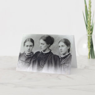 Cartão Stella, Vanessa and Virginia Stephen, c.1896
