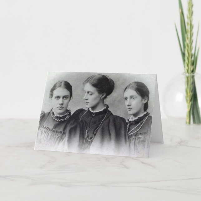 Cartão Stella, Vanessa and Virginia Stephen, c.1896 (Frente)