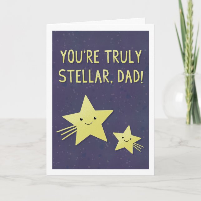 Cartão Stellar Dad Greeting Card (Frente)