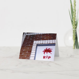 Cartão stencil de aranha r.i.p.