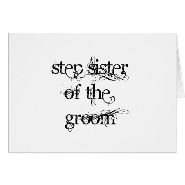 Cartão Step Sister of the Groom (Frente Horizontal)