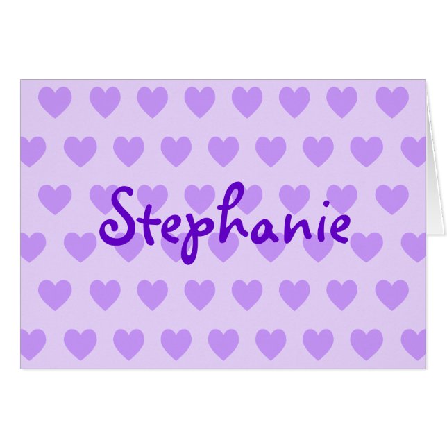 Cartão Stephanie em Purple (Frente Horizontal)