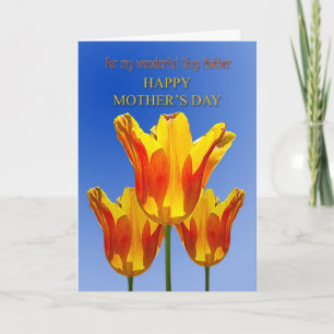 Cartão StepMãe, Dia de as mães, tulipas cheio de sol