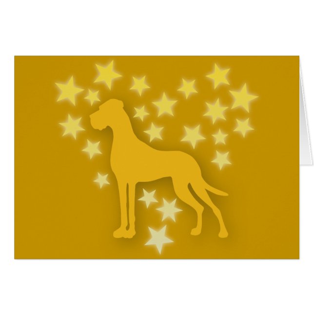 Cartão Sternchenherzendogge (Frente Horizontal)