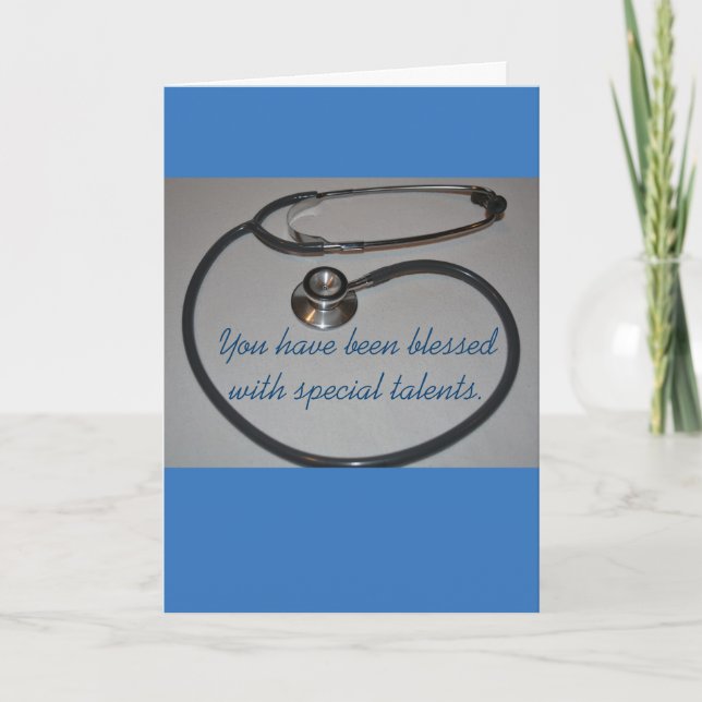 Cartão Stethoscope Physician's Assistant Graduation Card (Frente)