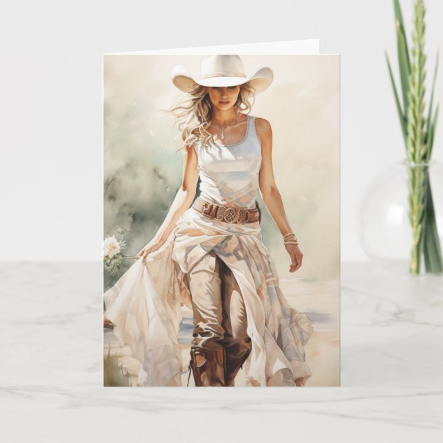 Cartão Stetson & Lace Wedding: Uma História da Noiva (Frente)