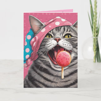 Cartão Steve o gato tabby dois pares de roupa interior 