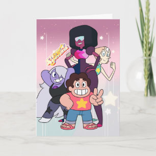 Cartão Steven Universe   Grupo Crystal Gem Pose