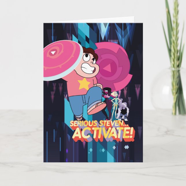 Cartão Steven Universe | Steven sério.. Ativar! (Frente)