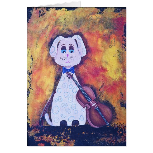 Cartão Steven, violoncelista manchado (Frente)