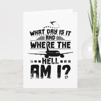 Cartão Stewardess what day is it