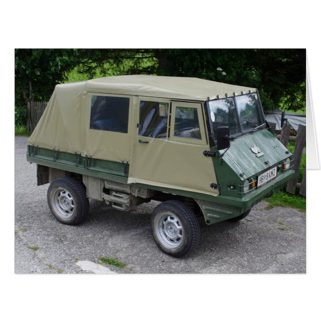 Cartão Steyr Puch Haflinger (Frente horizontal)