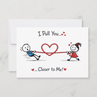 Cartão Stickman Cabo de Guerra do Amor