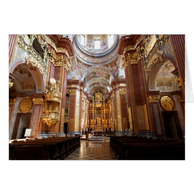 Cartão Stift Melk Kirche (Frente Horizontal)