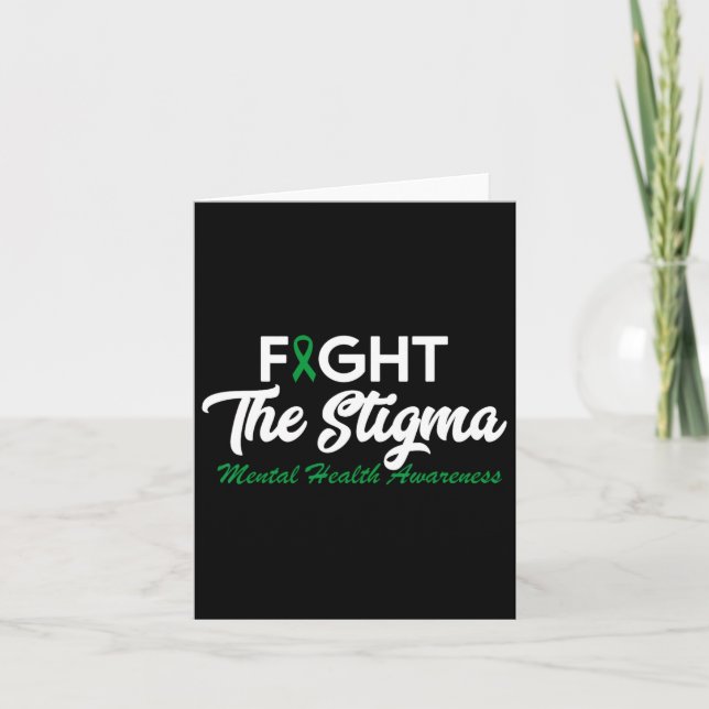 Cartão Stigma Mental Health Problems Mental Health Aw (Frente)