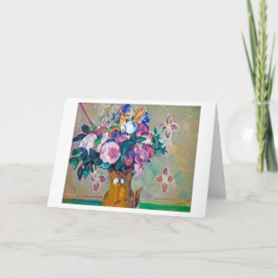 Cartão Still Life with Flowers, Paul Cezanne