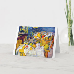 Cartão Still Life with Fruit Basket, Paul Cezanne