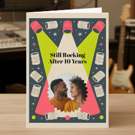 Cartão Still Rocking Ten Years Together Tour Aniversário