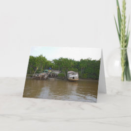 Cartão Stilt houses on Amazon river