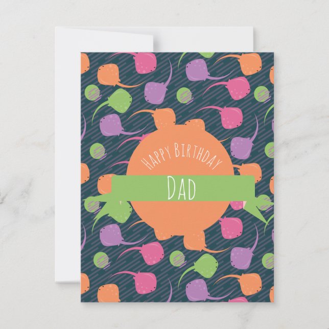 Cartão Stingray Happy Birday Pai Padre Avô (Frente)