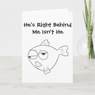 Cartão Stinkeye fish greeting card