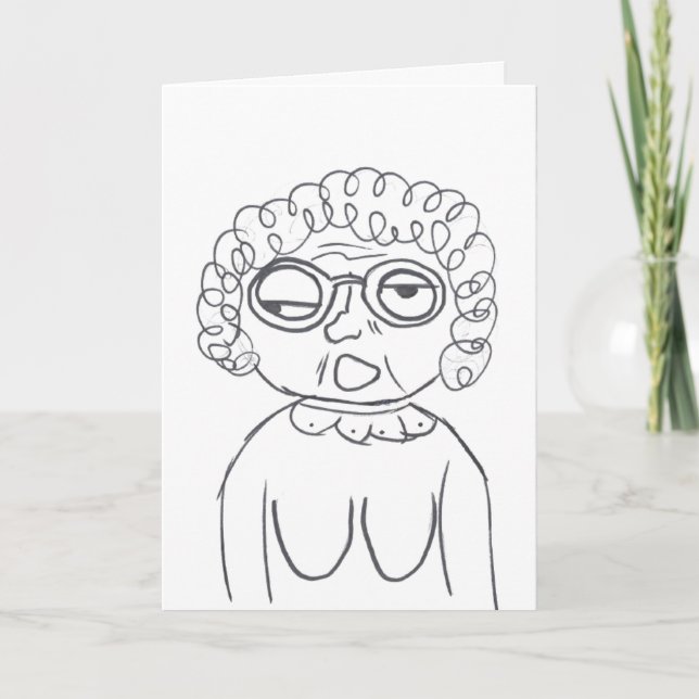 Cartão Stinkeye Old Lady Birthday Card (Frente)