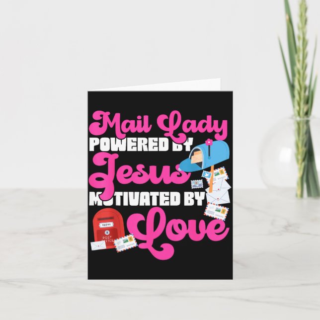 Cartão Stman Mailman Jesus Faith Christian Mail Lady Were (Frente)