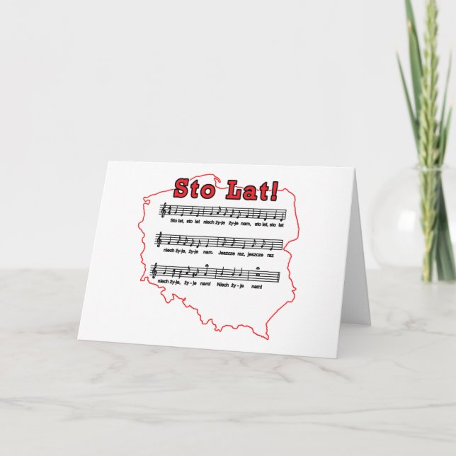 Cartão Sto Lat! Mapa Polonês da Música (Frente)