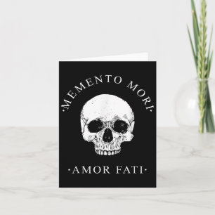 Cartão Stoic Filosofia Memento Mori Amor Fati Skull Stoi