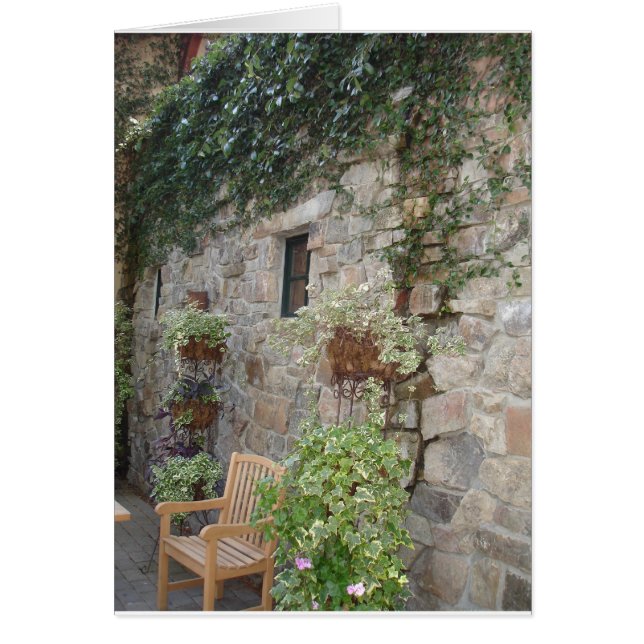 Cartão Stone e Ivy com o Jardim Bench (Frente)
