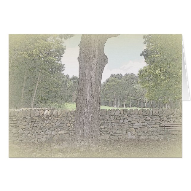 Cartão Stone Wall Notecard (Frente Horizontal)
