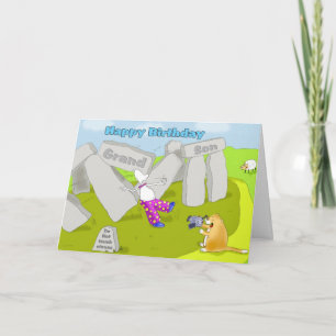 Cartão stonehenge birthday grandson