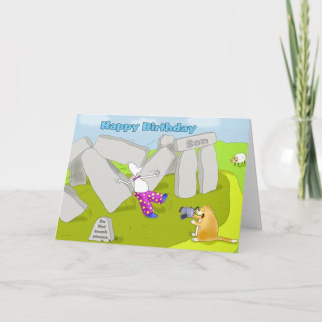 Cartão stonehenge birthday son (Frente)