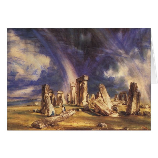 Cartão Stonehenge - perto: John Constable (Frente Horizontal)
