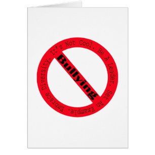 Cartão Stop Bullying - Logótipo de Shirley Taylor