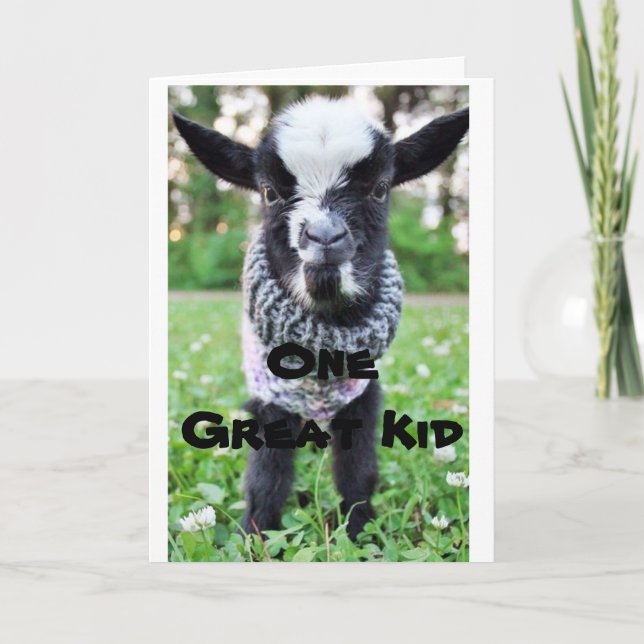 Cartão STOPPING BY ON *12th** BIRTHDAY to ONE GREAT "KID" (Frente)