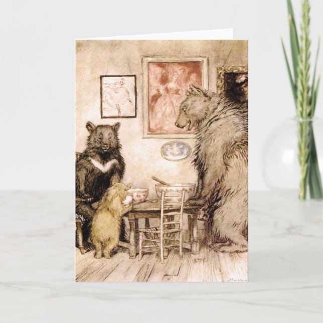 Cartão Story of the Three Bears by Rackham Card (Frente)