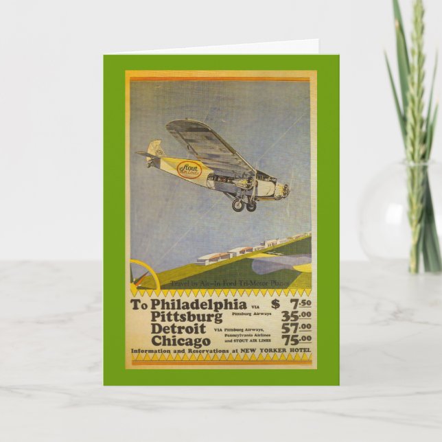 Cartão Stout Airlines (Frente)