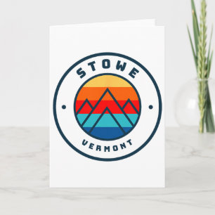 Cartão Stowe Vermont Esqui Snowboard Esqui Viagem em Famí