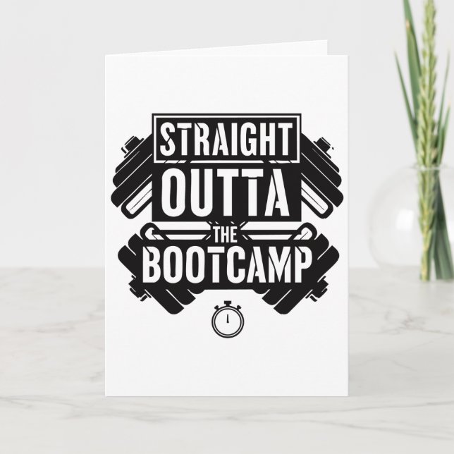 Cartão Straight Outta Fitness gym Workout  (Frente)