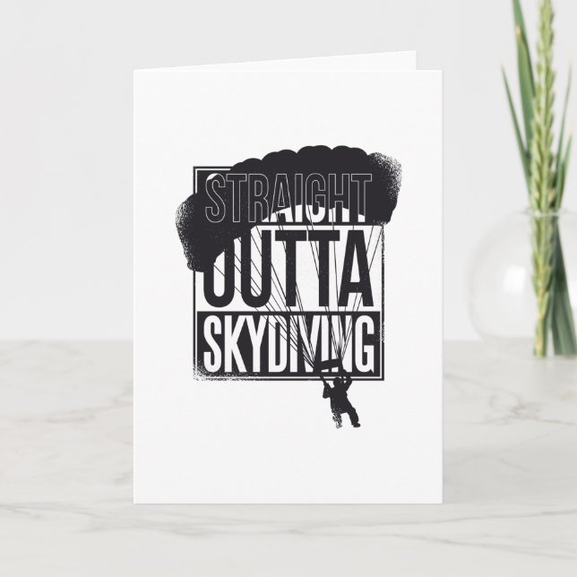 Cartão Straight Outta Skydiving (Frente)