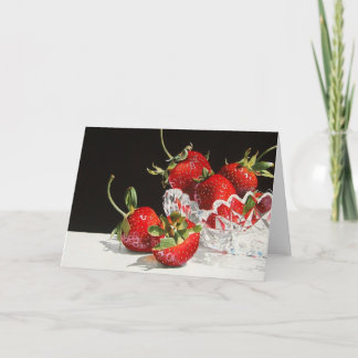 Cartão Strawberries & Crystal Greeting Card