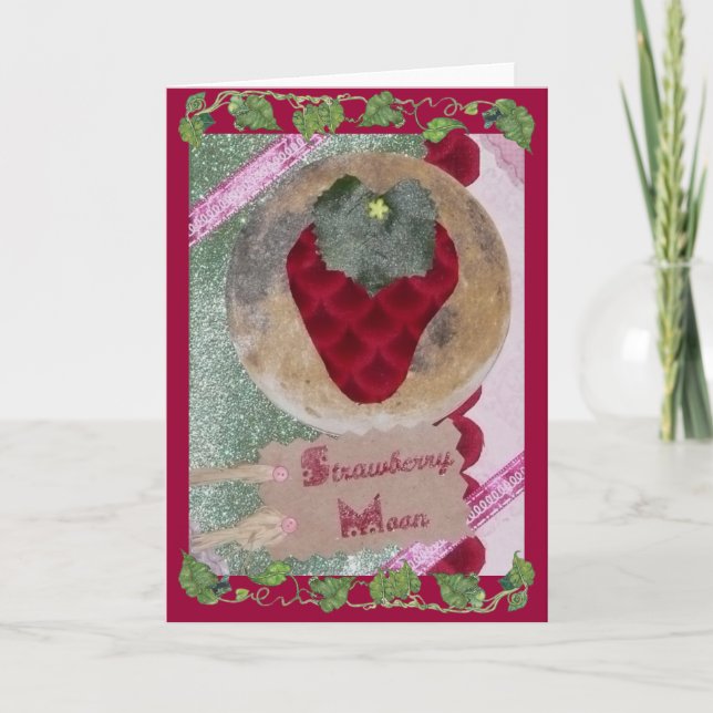 Cartão Strawberry Moon (Frente)
