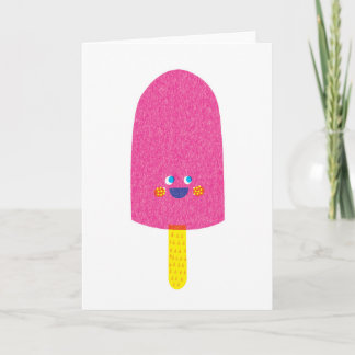 Cartão Strawberry Popsicle Greeting Card
