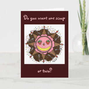 Cartão Strawberry Sun Days - Greeting card (chocolate)