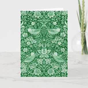 Cartão Strawberry Thef Green, William Morris